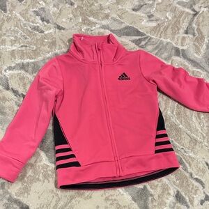 Adidas Kids Pink and Black Swim Rashguard